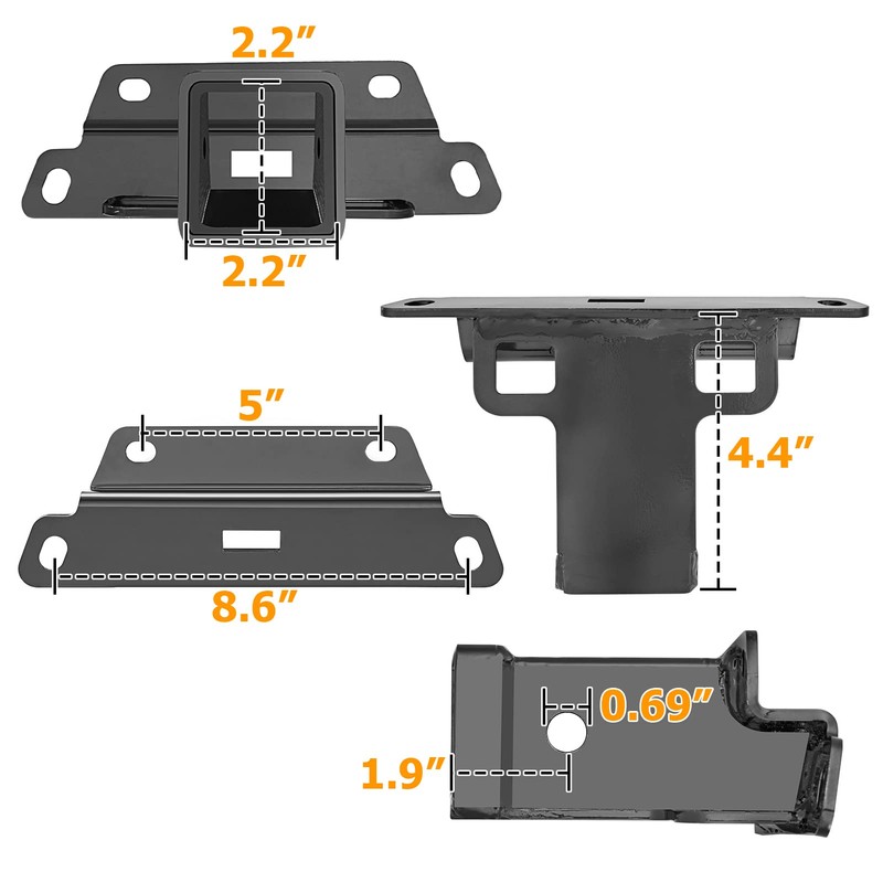 Wsays Teryx 2'' Rear Hitch Receiver Compatible with Kawasaki Teryx