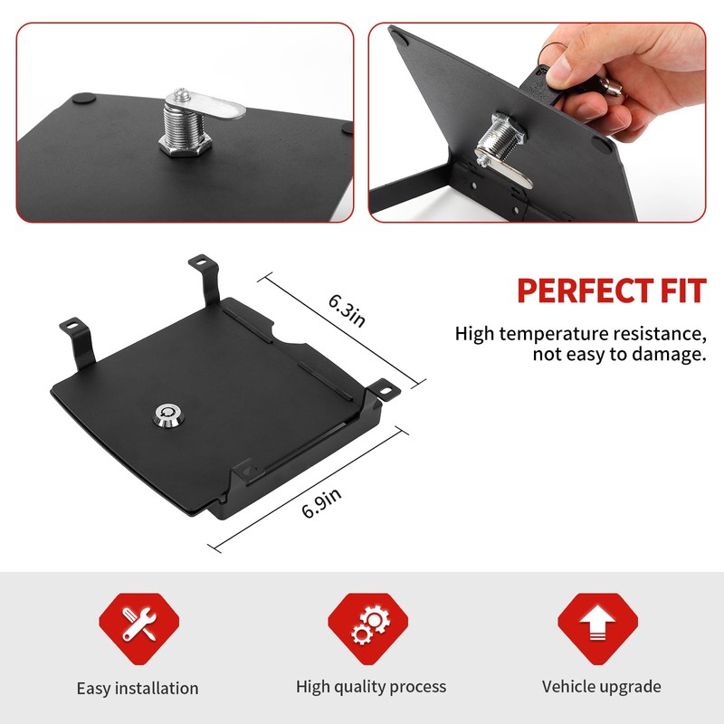 Jimen for JL/JT Lock Box, Center Console Locking Lid Safe