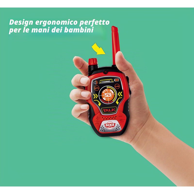 Dickie Go Real Walkie Talkie Fun 2.4 GHz Portata 80