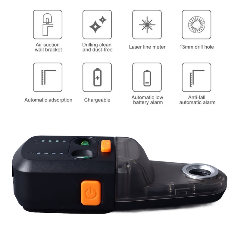Electric Drill Dust Collector 2 in 1 Laser Line Level