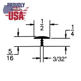 Outwater Plastic T-molding 1/2 Inch White Flexible Polyethylene Center Barb Tee Moulding 25 Foot Coil