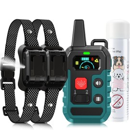Citronella Training Collar for Dog [2* Bark Collar & 1*Spray Refill] with Beep/Vibration/Spray Mode & 6 Adjustable Sensitivities Spray Dog Training Collar, Safer for L/M/S Citronella Bark Collar