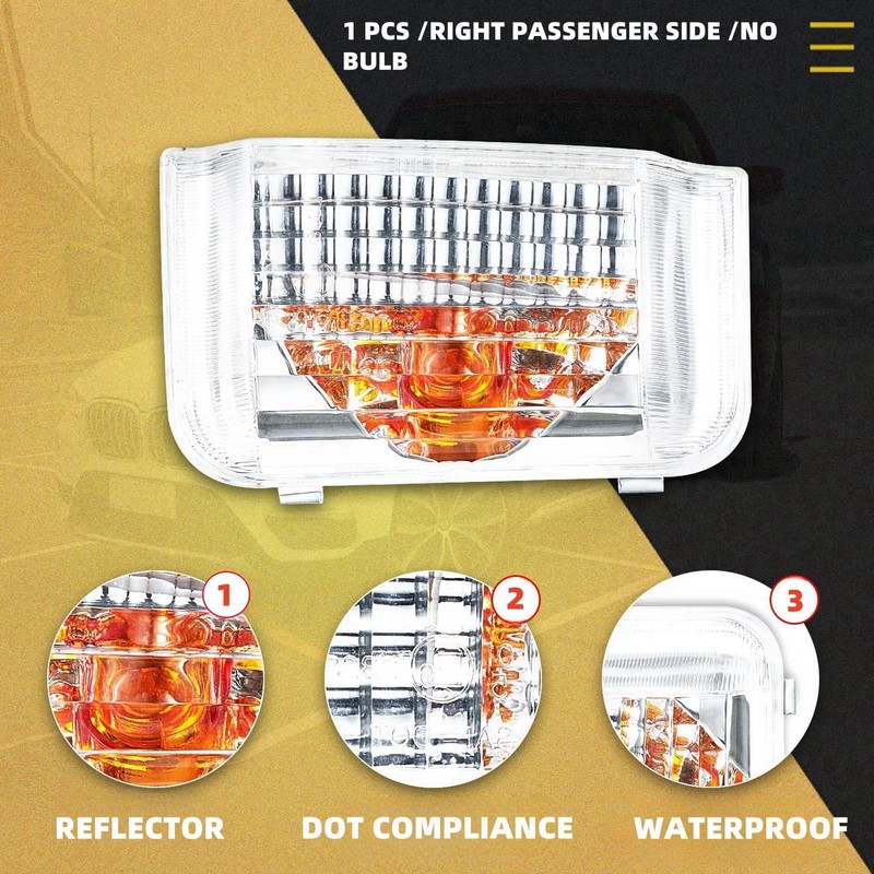WESIGAO Blinker Turn Signal Light for Dodge Ram ProMaster 1500