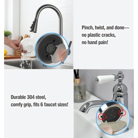 2025 Upgraded 304 Stainless Steel Faucet Aerator Key –Universal Fit for 6 Sizes (M16.5, M18.5, M21.5, M24, Junior, Regular) Plug-in Aerators– Faucet Accessories