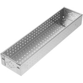 Hemoton Silverware Drawer Organizer Stainless Steel Utensil Holder Chopsticks Drain Tray Mesh Utensil Box for Flatware Spoons Knives Forks Pen, S | Hemoton