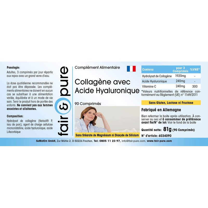 Fair & Pure® - Collagen Tabletten 640mg mit Hyaluronsäure 80mg