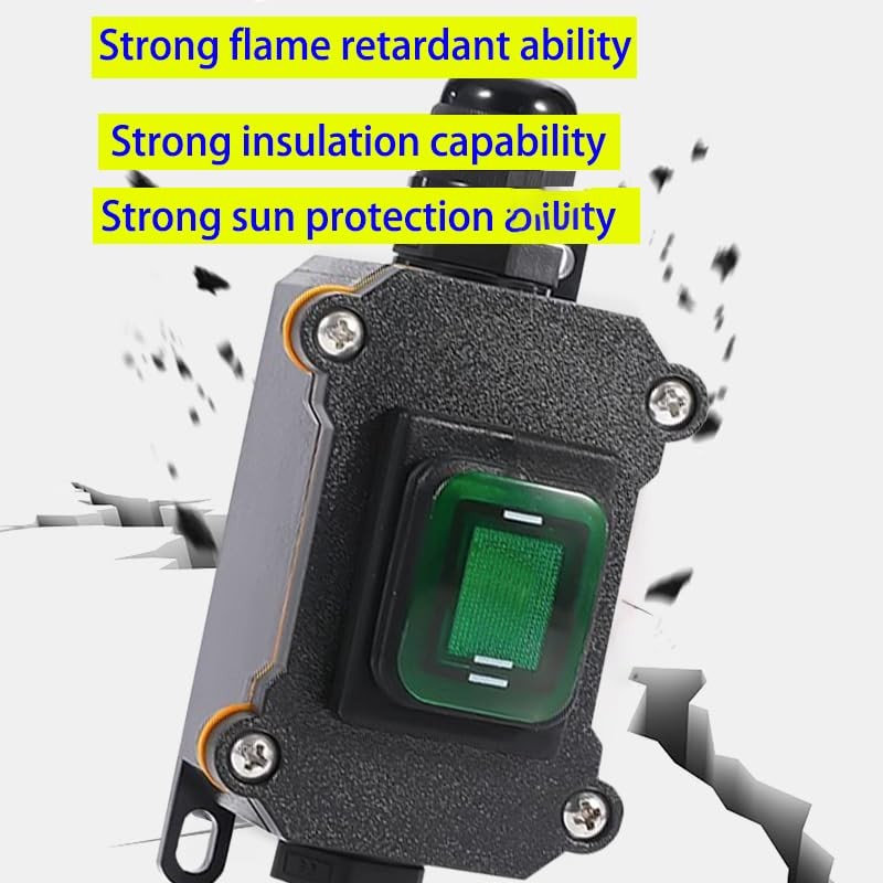 Meskliu Waterproof Inline Cord Switch - DPST DC 16A-24V, 20A-12V