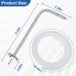 ASP2 Static Pressure Probes for Fieldpiece Manometers, HVAC Manometer Static Pressure Probes wtih Probes Tube Compatible with Many Dual Port Manometer - HVAC Pitot Tube 4/25 ID 40.55 Inch Long