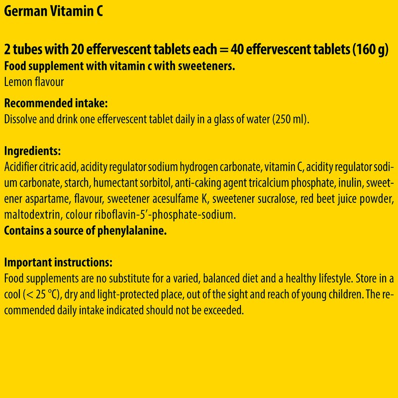 Vitamin C 180 mg - 2 x 20 effervescent Tablets