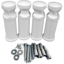 Set of Universal Brackets for Heated Towel Rail Radiator (White)