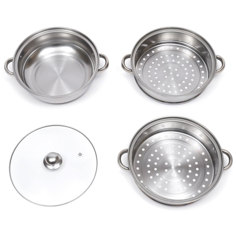 FIPINIXK Three-Layer Steamer Pot for Cooking Multipurpose Vegetable Steamer Stainless