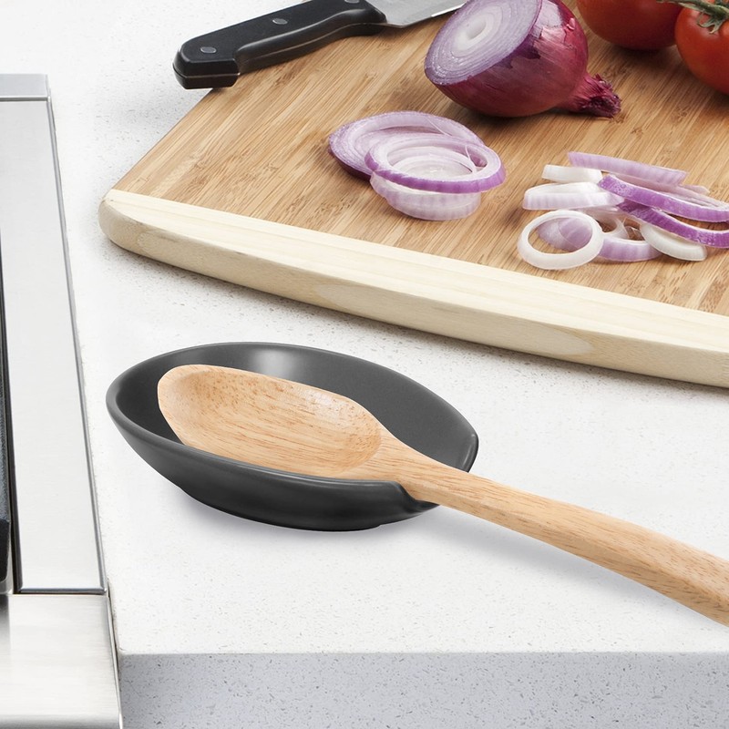 OGGI Spooner Ceramic Spoon Rest- Spoon Rest for Stove Top,