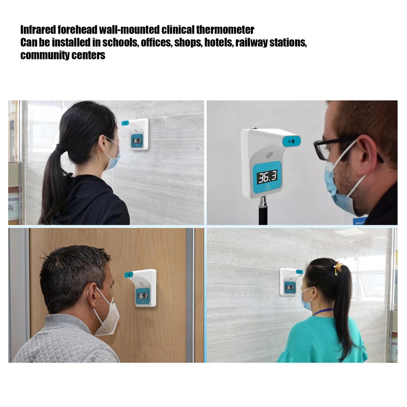 Wall Mounted Infrared Thermometer Non Contact Digital Forehead Human Body