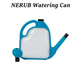 4L Foldable Clear Plastic Watering Can with Rotating Nozzle Long Spout Ideal for Indoor and Outdoor Gardening -Blue