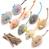 MarverFace Catnip Mouse Toys, 9 PCS Cat Toy Mouse and