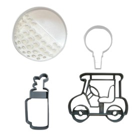 GOLF THEME BAG TEE BALL CART SET OF 4 COOKIE CUTTERS MADE IN USA PR1922