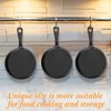 Remerry 5 Sets 4 Inches Cast Iron Skillets Mini Black