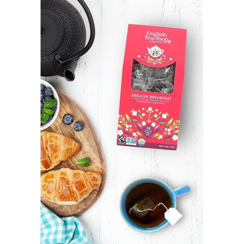 English Tea Shop Organic English Breakfast Tea (15 Pyramids), 44.9999999999999