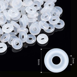 300 Pieces Silicone Rubber Stopper Rings Clear Rubber O Rings Rubber Spacer Beads Rings for Bracelet Necklace DIY Jewelry Making Accessories