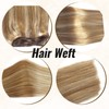 Blonde Highlights Sew in Hair Extensions Real Human Hair, 27/613