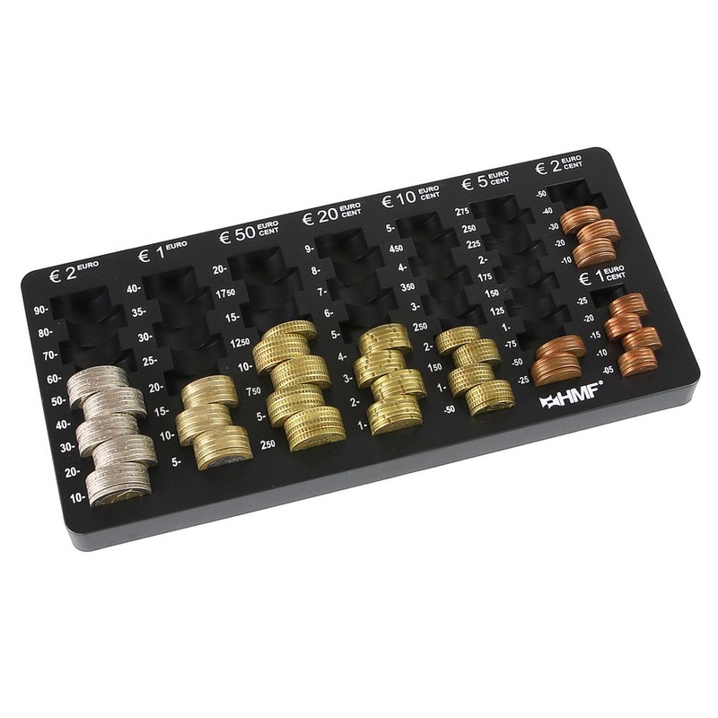 HMF 282-02 EURO Coin Counter Tray, Slanted, 27,5 x 13