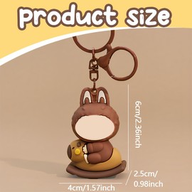 Keychains, Keychain,Trojaner Schlüsselanhänger,Doll Keychains,Keychai,Perfekt für Schulranzen Dekoration(braun)