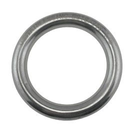 Stainless Steel 316 Round Ring Welded 1/2" x 3 5/32" (12mm x 80mm) Marine Grade
