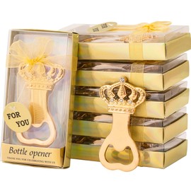NC 24PCS Crown Bottle Opener Crown Baby Shower or Wedding Even Birthday Party Gifts for Guests, Baby Shower or Gold Wedding Favors Bridal Shower Favors,Birthday Decorations Supplies (gold, 24)
