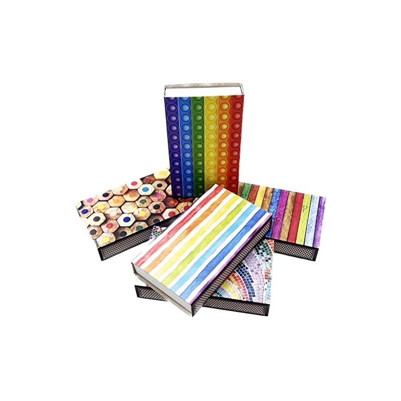 jameitop® XL Matchboxes, 10 cm with Rainbow/Pride/Peace Design Matches, Pack