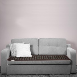 110V 100W Heating Pad, Far Infrared Heating Pad, Natural Jades Heating Pads, 68-158℉ Adjustable Temperature Range, Natural Jade Sofa Heating Cushion for Your Back, Shoulder, Digital Display