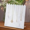 NiHome Stylish Marble Pattern Design Adjustable Height Acrylic Necklace Display