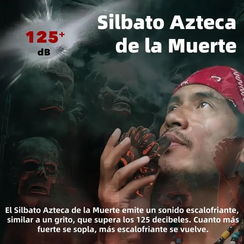 Silbato De La Muerte Azteca Réplica Prehispánica Gritohumano