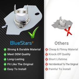 BlueStars 3977394 Dryer Thermal Fuse Replacement part - Compatible with Whirlpool & Kenmore Dryers - Replaces PS334278 279769 AP3094224 3389946 3398671