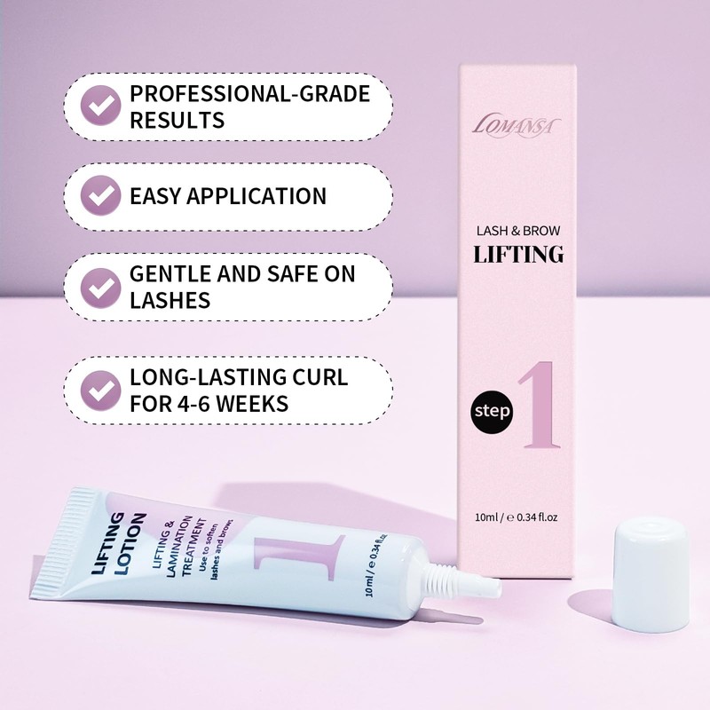 Lomansa Lash Lifting Lotion, Korean Eyelash Perm Lotion Tube Design