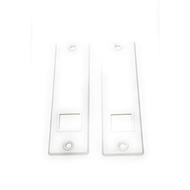 2x Cover Plate (Bezel) with Hole Spacing 13 cm White for Inlet Belt Winder 14 mm Belt