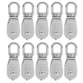 10pcs M15 Pulley 304 Stainless Steel Wire Rope AntiRust Single Pulley for Crane Lifting
