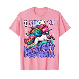 I Suck at Fantasy Football Unicorn Rainbow Loser Men T-Shirt