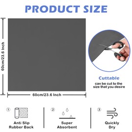Washing Machine Cover 60 x 60 cm, Universal Washing Machine Cover, Non-Slip Washing Machine Cover, Non-Slip Washing Machine Mat, Dust Cover for Washing Machine, Dryer, Lid Protector