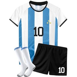 Soccer Jerseys for Kids Boys Girls Youth for Sport Football Training Uniform Soccer Fans Shirt Gift Kit 9 Set Blue