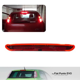 NSLUMO Red LED Third Brake Light Rear Window Jet Nozzle Brake Light for Fia.t Punto Grande Abarth Evo OEM 2122000407