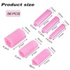56Pcs Foam Sponge Hair Rollers, Soft Sleeping Curlers Flexible Sponge