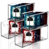 Wonderjune 4 Pcs Clear Tea Bag Drawers Organizer, 6.5" x