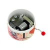 Round Hand-cranked Musical Box/Music Box Made of Reinforced Cardboard -