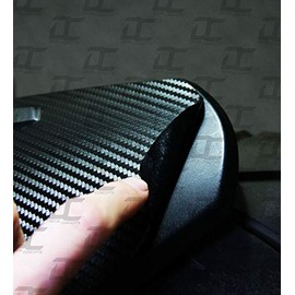 Decal Concepts Carbon Fiber Rear Lower Fender Accent Decal Kit - For Honda Grom (2017-2020) (Orange Carbon Fiber)