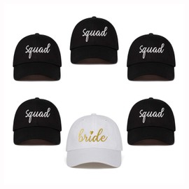 LADY&HOME Juego de Gorras de béisbol para Despedida de Soltero/Despedida de Soltera, Bordadas, de algodón Ajustable