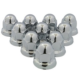 RoadPro RP-33SS10 33mm Stainless Steel Flanged Lug Nut Cover, (Pack of 10)