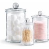 KMWARES 3PCs Set Small Mini Clear Glass Premium Quality Apothecary