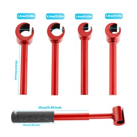 4 in 1 Door Hinge Adjustment Tool, Steel Hing Gap Adjusting Wrench with 4pcs Replacement Heads Door Gap Adjuster for Home and Commercial Use