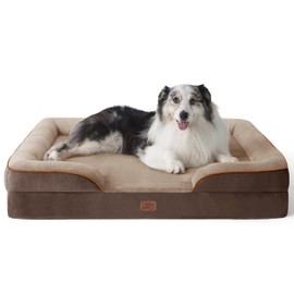 Bedsure Orthopedic Dog Bed for Extra Large Dogs - XL Washable Dog Sofa Beds Large, Supportive Foam Pet Couch Bed with Removable Washable Cover, Waterproof Lining and Nonskid Bottom, Brown