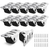 12Pcs Mini Caster Wheels, 1/2 Inch Rubber Rolling Wheels Low